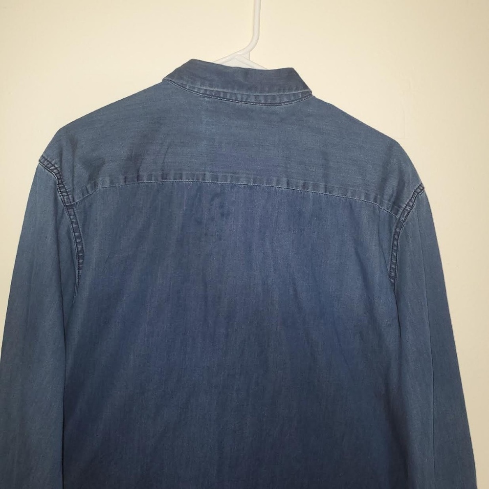 Mens Calvin Klein Jeans Dark Denim Long Sleeve Shirt - Picture 10 of 14